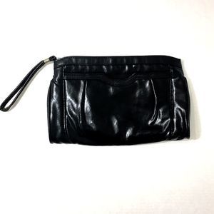 🎃🎃🍒VINTAGE Black Vinyl Clutch  HALLOWEEN VEGAS